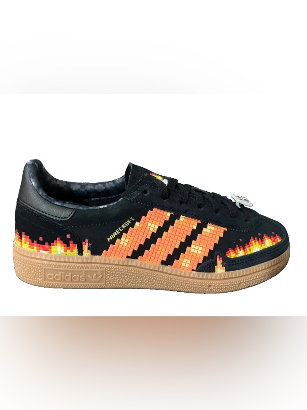 adidas Kids Black & Orange Pixel Minecraft Sneakers